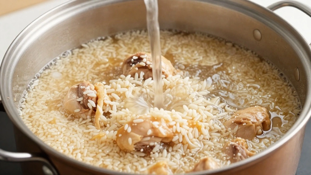 Chinese Chicken and Rice (One-Pot Comfort Dish) - Step 5: Add Rice and Liquid