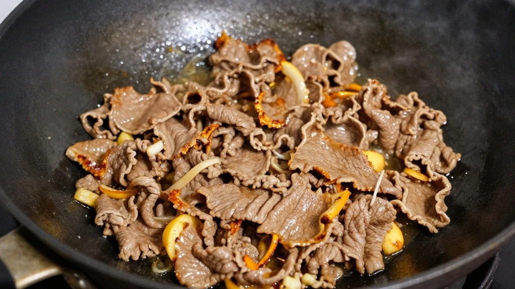 Chinese Pepper Steak (Tender Beef in Savory Sauce) - Step 5: Cook the Beef