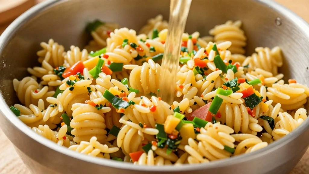 Greek Orzo Pasta Salad (Mediterranean Fresh) - Step 5: Combine Orzo and Vegetables