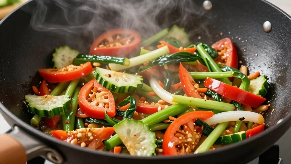 Thai Chicken Noodle Salad (Warm & Tangy) - Step 5: Cook the Vegetables