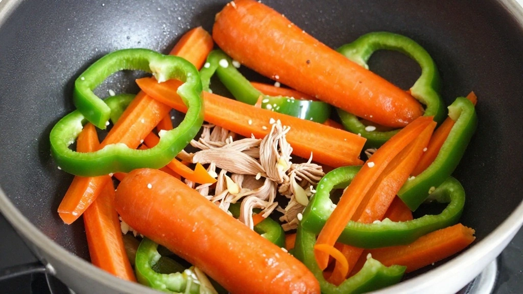 Thai Turkey Lettuce Wraps (Lean & Fresh) - Step 5: Incorporate Vegetables