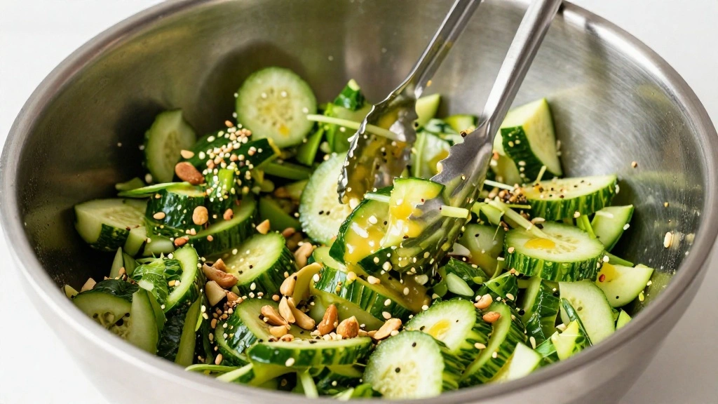 Chinese Cabbage Salad (Sesame Dressing & Crunch) - Step 6: Toss the Salad