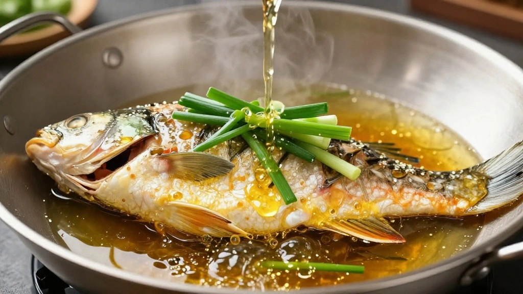 Chinese Steamed Fish (Authentic Cantonese Style) - Step 7: Finish with Hot Oil