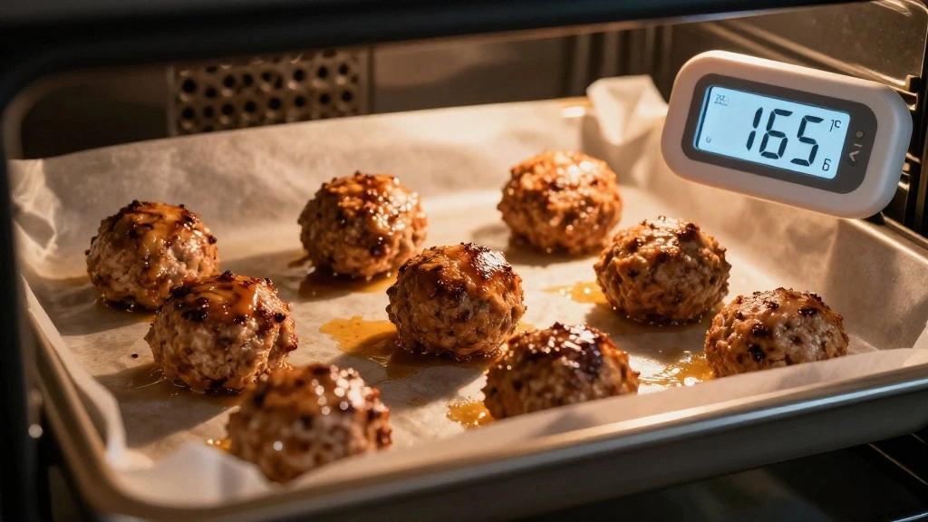 Greek Chicken Meatballs with Tzatziki (Cooling Sauce) - Step 6: Bake Meatballs