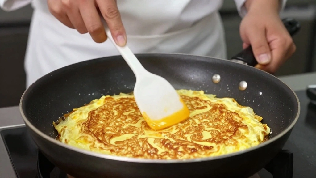 Thai Kai Jeow – Crispy Thai Omelette with Fish Sauce (Quick 10-Minute Recipe) - Step 6: Flip the Omelette