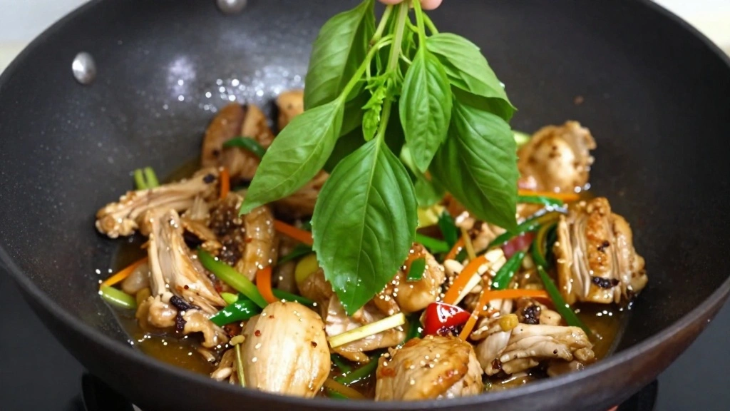 Thai Basil Chicken (Aromatic & Bold) - Step 7: Add the Basil