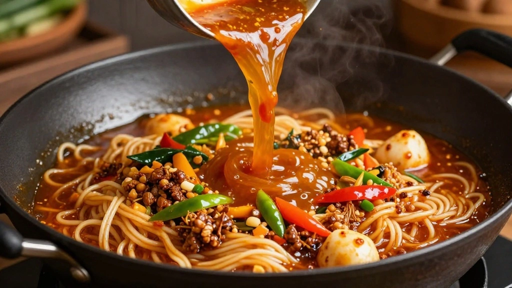 Thai Drunken Noodles (Basil Heat & Garlic!) - Step 7: Add the Sauce