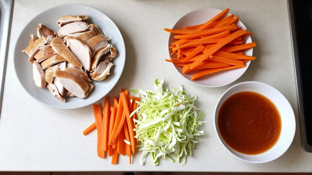 Thai Chicken Noodle Salad (Warm & Tangy) - Step 1: Prepare Ingredients